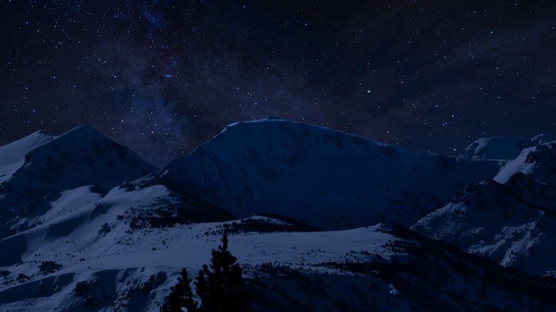 绝美雪山星河夜景壁纸合集