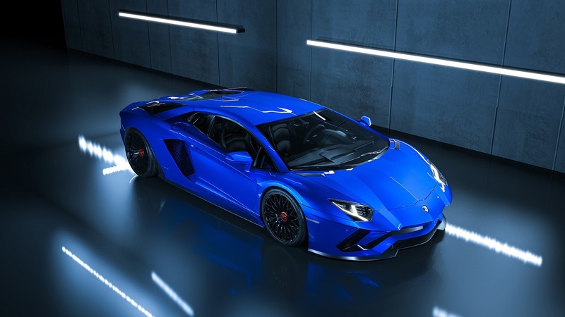 这辆蓝牛超跑太绝了！兰博基尼Aventador LP750-4 SV壁纸合集