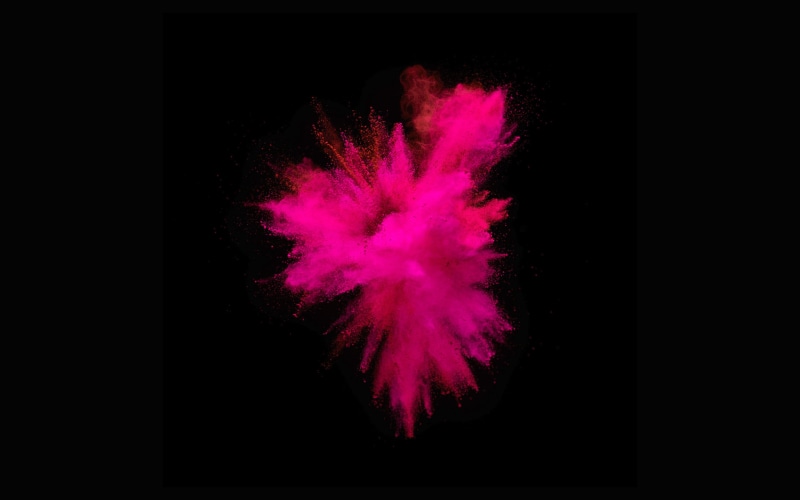 苹果飞溅粉末创意桌面壁纸