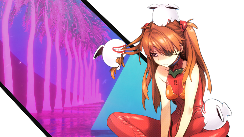 复古风绫波丽？不，是明日香！EVA抽象金字塔壁纸美到失语