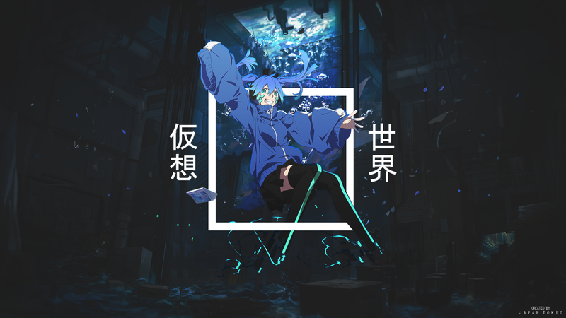 动漫男孩女孩 日本 虚拟世界选举 汉字高清壁纸