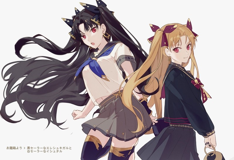 Fate系列FGO同人壁纸合集 美少女校服造型高清插画