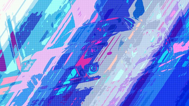 彩色斑点汽车涂装艺术 4K超清壁纸