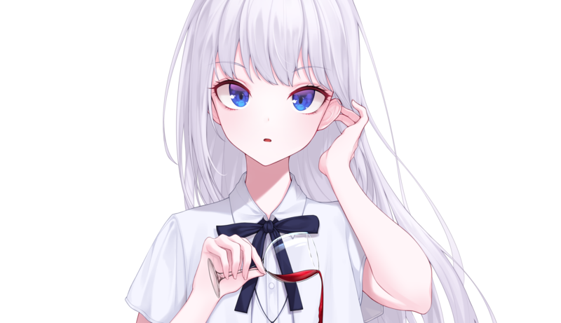 银发蓝眼二次元少女壁纸合集