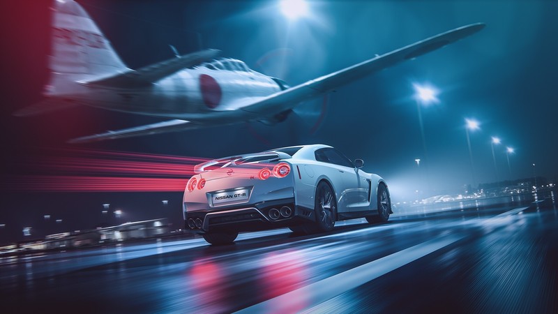 当战神GT-R遇上零式战机 硬核混搭风壁纸合集