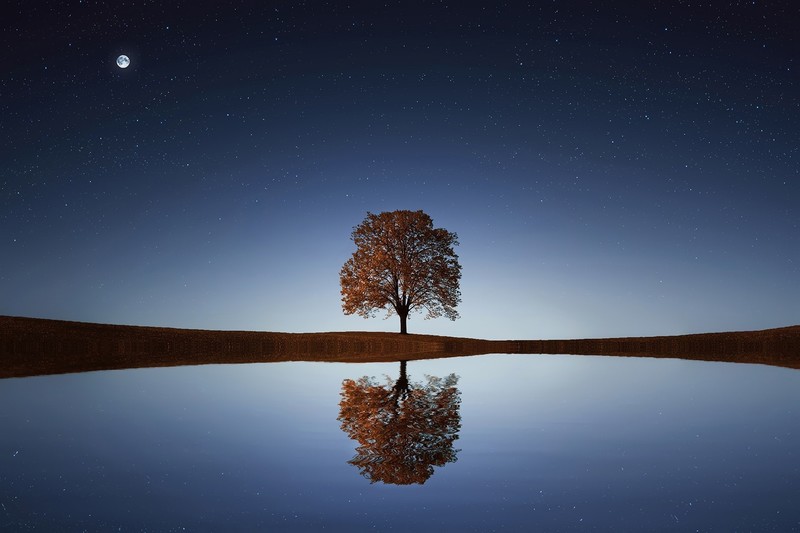 绝美夜景壁纸合集 自然水景星空倒影