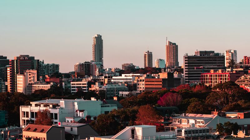 绝美摩天大楼屋顶航拍4K壁纸