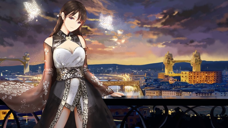 动漫少女和风造型壁纸合集