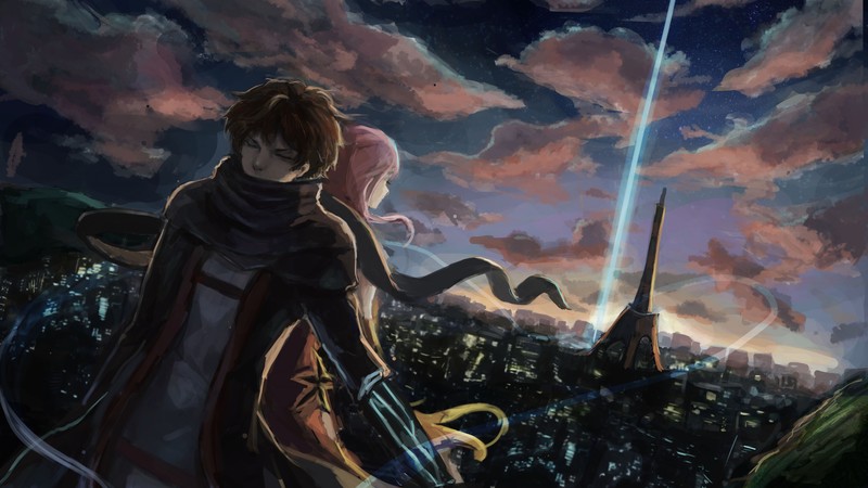 赛博霓虹动漫城4K壁纸