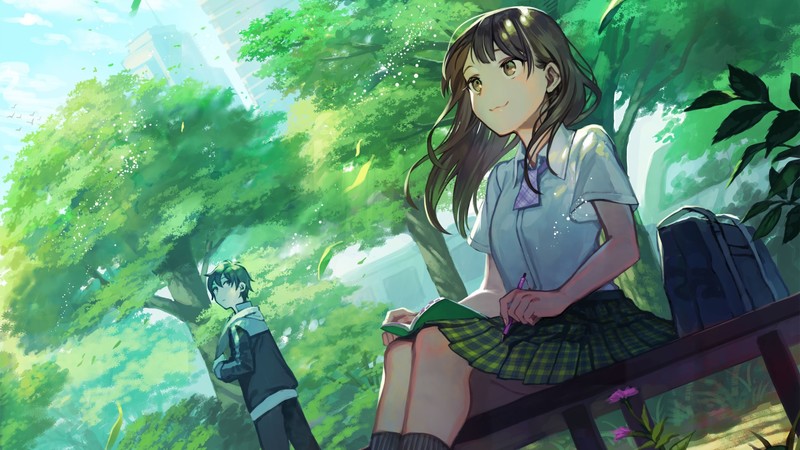 动漫男女主角户外壁纸合集