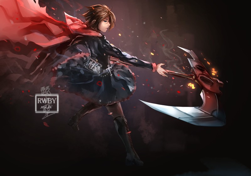RWBY同人创作合集 露比·萝丝主题数字艺术壁纸