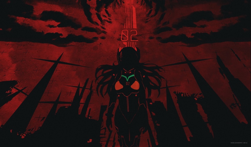 《新世纪福音战士高清壁纸合集 明日香与EVA机甲氛围感拉满》