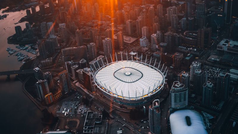 绝美城市航拍壁纸合集 日落黄昏与夜色霓虹