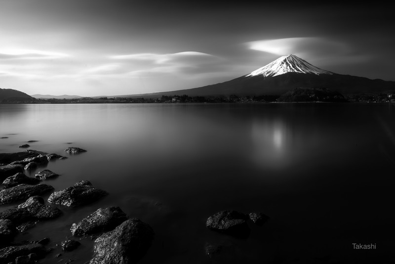 绝美富士山黑白风光壁纸合集