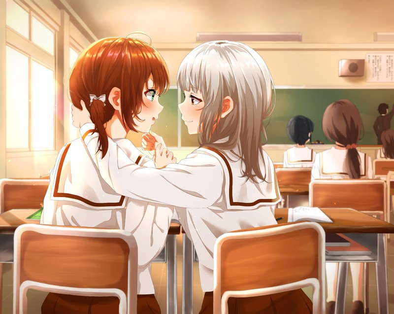 绝美校园少女壁纸合集 暖调百合氛围感拉满