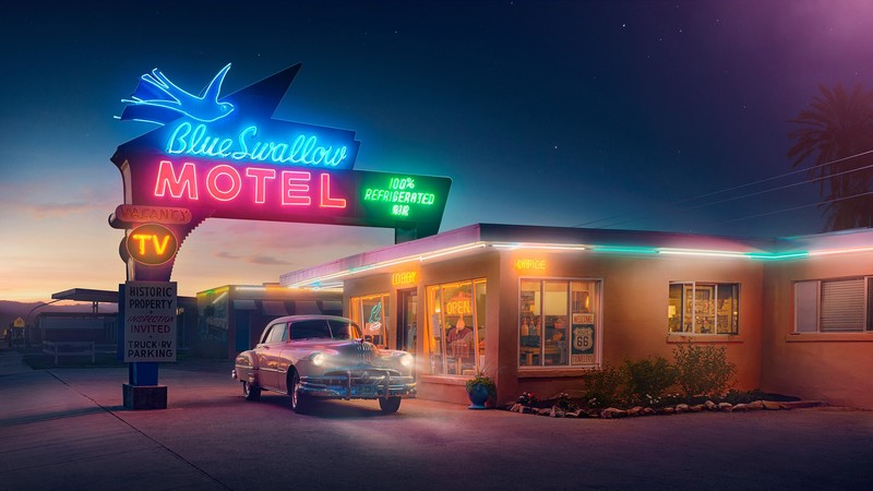 深夜霓虹汽车 motel 壁纸合集