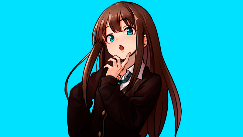 一组日系少女极简风壁纸