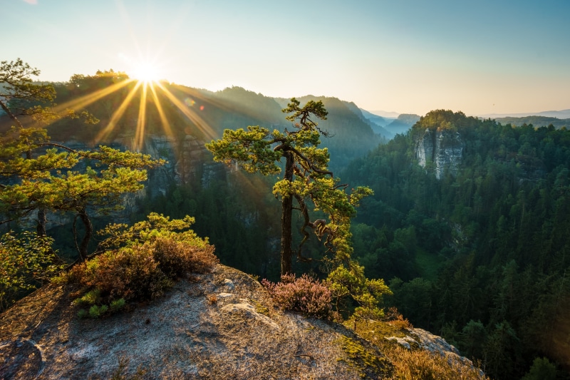 德国易北砂岩山脉绝美风光摄影壁纸