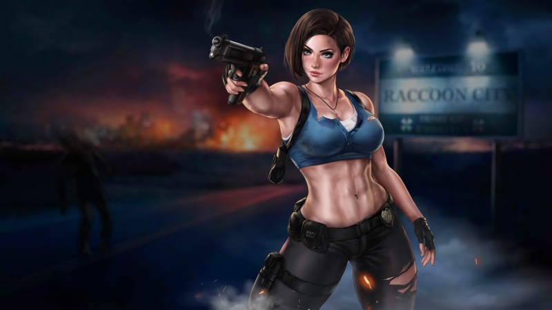 浣熊市末世壁纸 吉尔·瓦伦蒂安高清作品