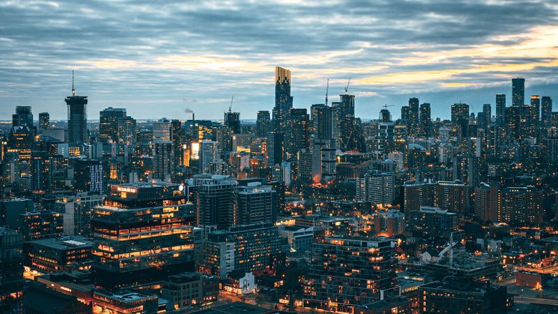 绝美城市夜景摩天楼4K壁纸