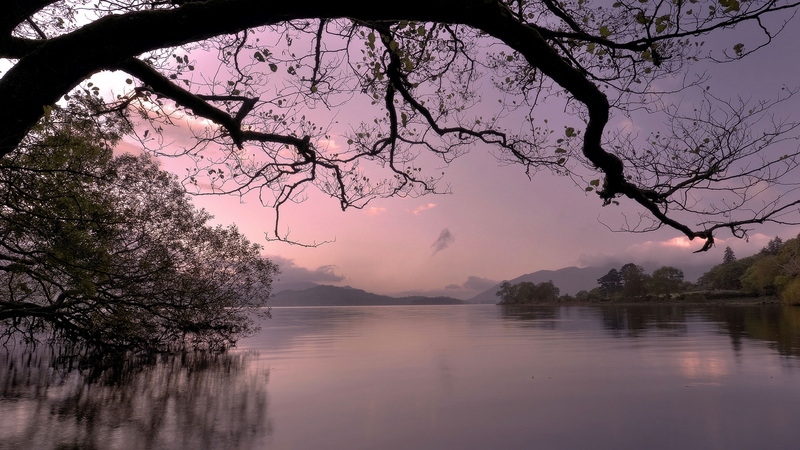 粉调湖光落日壁纸合集