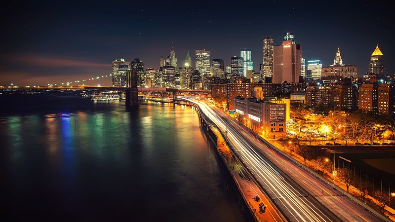 纽约日落城景大片