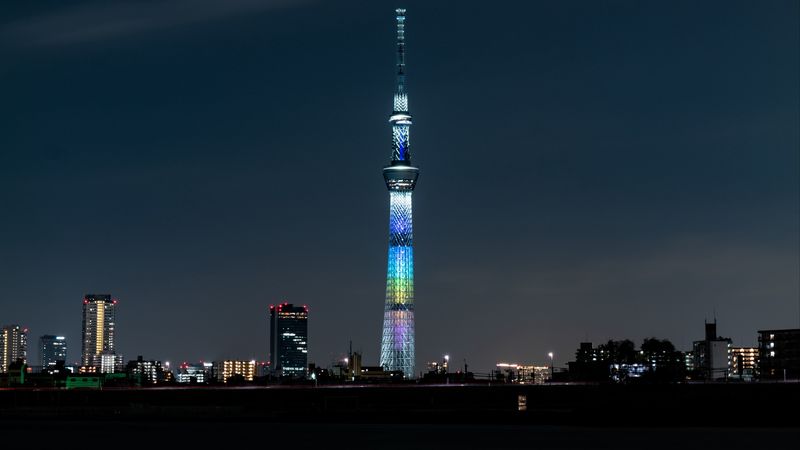 绝美夜景高塔建筑壁纸