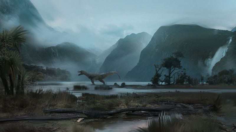 绝美恐龙山脉艺术4K壁纸合集