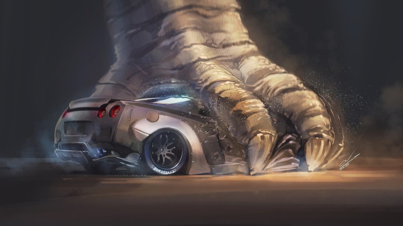 当“哥斯拉”遇上战神GT-R 高清壁纸合集