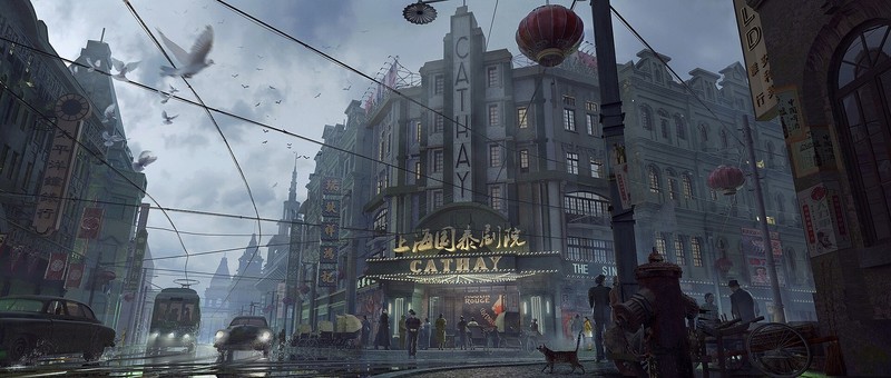 上海深夜街头氛围感壁纸