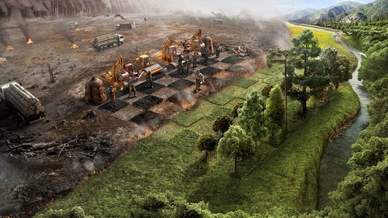 伐木工对决大自然？这场脑洞壁纸大战太绝了