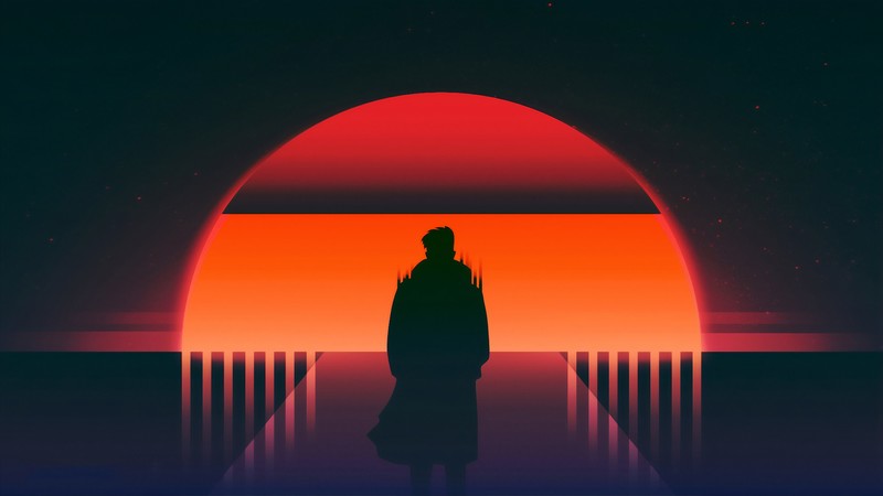 这组壁纸主打复古赛博氛围感！80年代 synthwave 风数字艺术壁纸合集