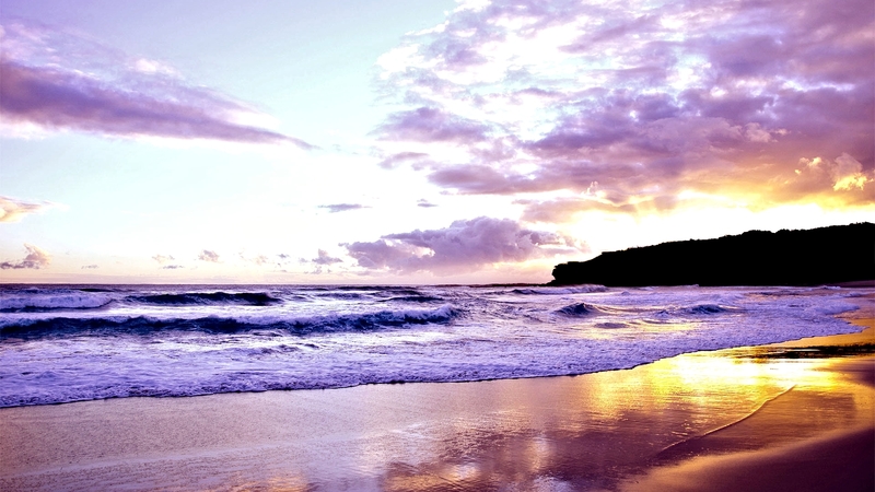 绝美水沙滩自然高清壁纸