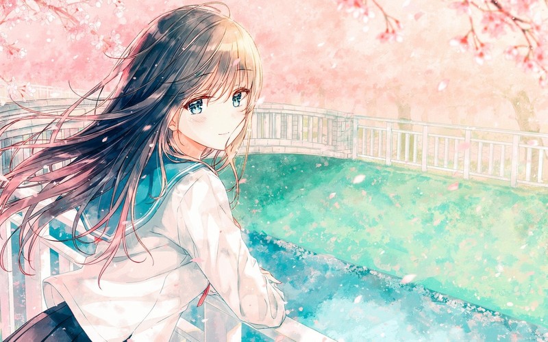 春日樱下动漫少女合集 高清壁纸