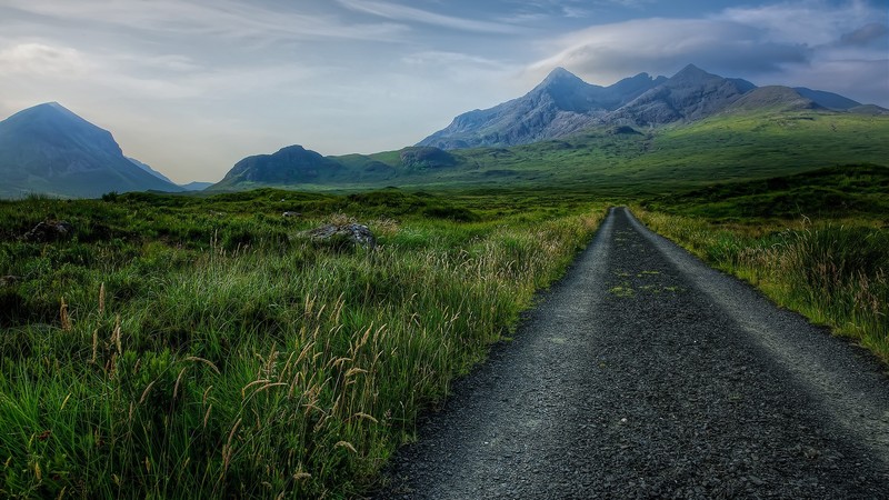 苏格兰斯凯岛绝美山野公路壁纸