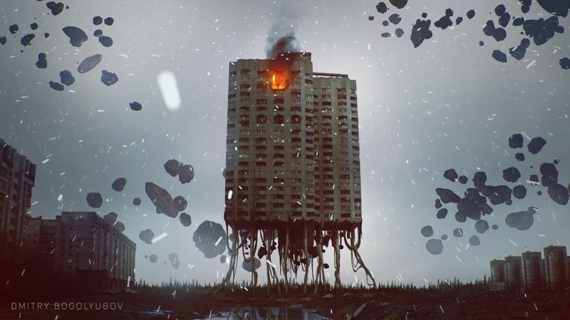 德米特里·博戈柳博夫奇幻建筑火景壁纸合集