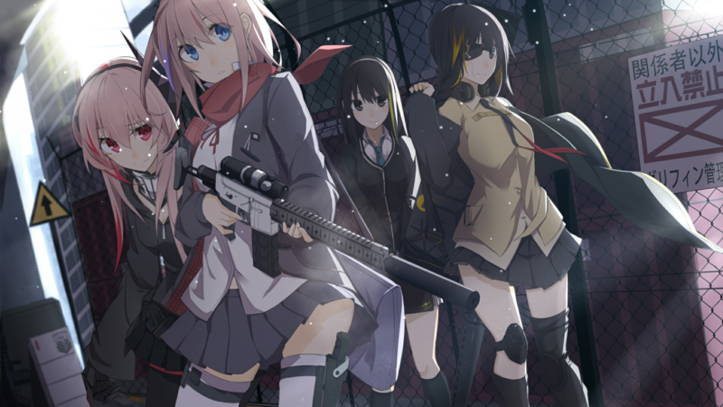 少女前线枪娘壁纸合集 粉发蓝眼红眸短裙少女