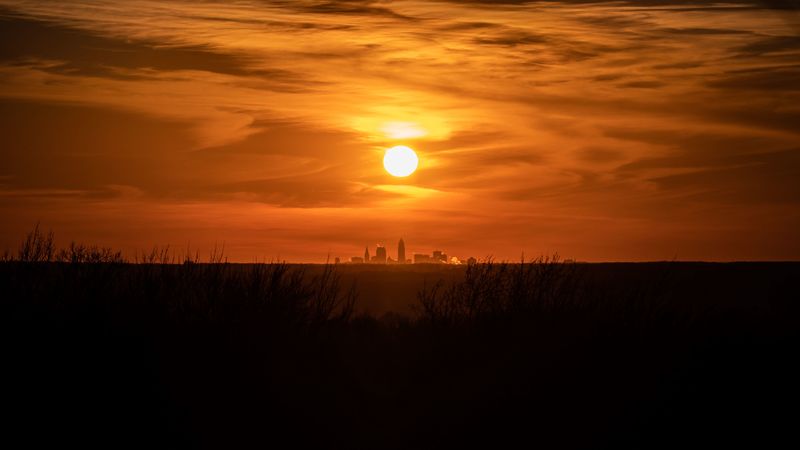 美国俄亥俄州克利夫兰绝美日落城市壁纸合集