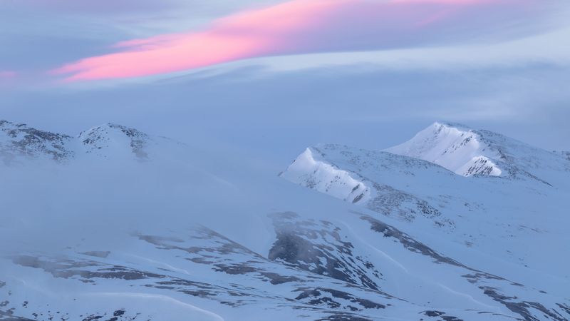 绝美的黄昏雪山4K壁纸合集