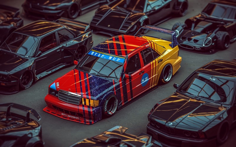 Khyzyl Saleem笔下的改装奔驰W124 高清壁纸合集