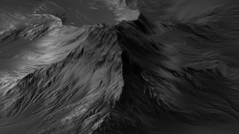 Blender制作的高清数字山顶壁纸素材