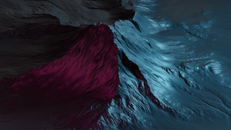 用Blender做的绝美数字山顶壁纸合集