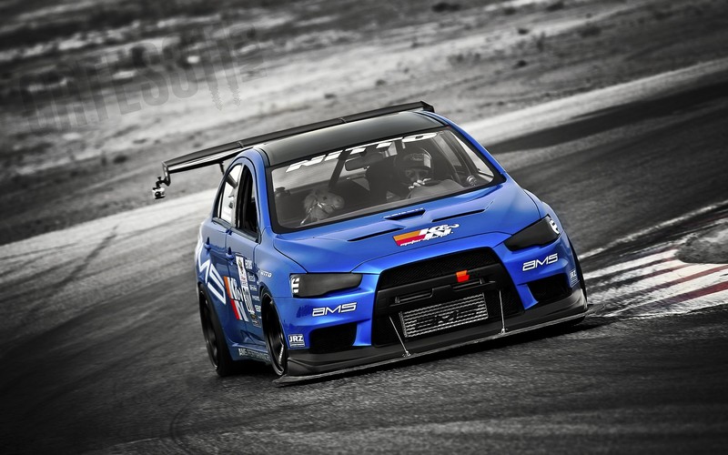 三菱EVO X赛道改装高清壁纸