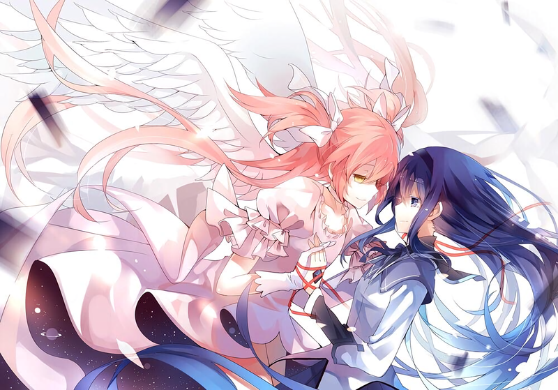 魔法少女小圆同人壁纸！圆神和焰酱的绝美同框