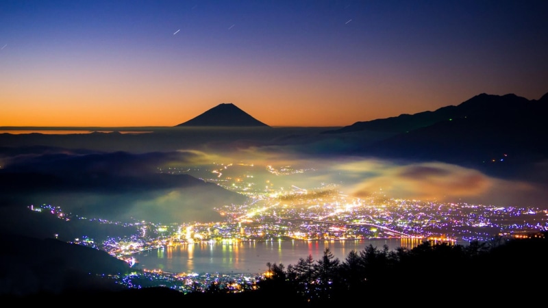 绝美夜景！亚洲日本山城灯火壁纸合集