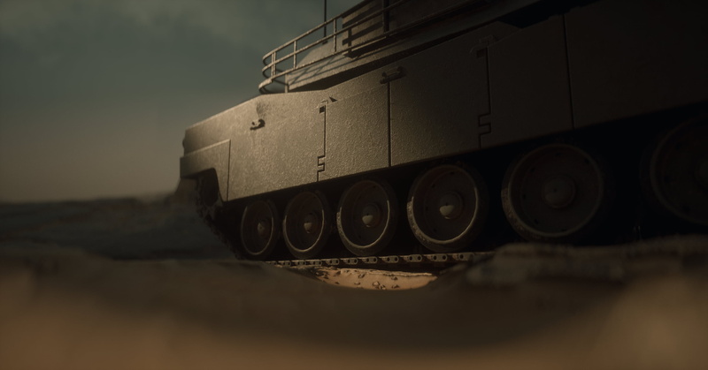 2K军事沙漠坦克渲染壁纸 高清壁纸