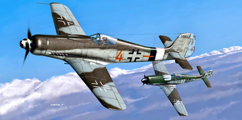 德军战机壁纸：FW.190D-9“施拉格特”战机高清桌面图