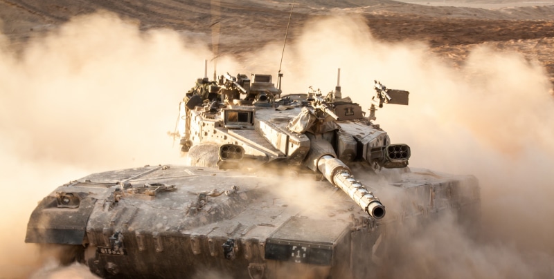 以色列国防军梅卡瓦主战坦克 沙漠迷彩高清壁纸