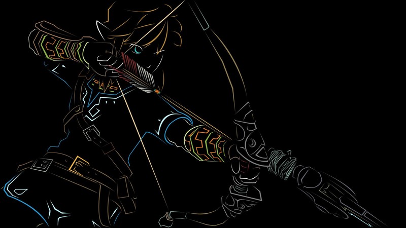 塞尔达传说高清壁纸来了！林克、旷野之息的霓虹氛围感拉满