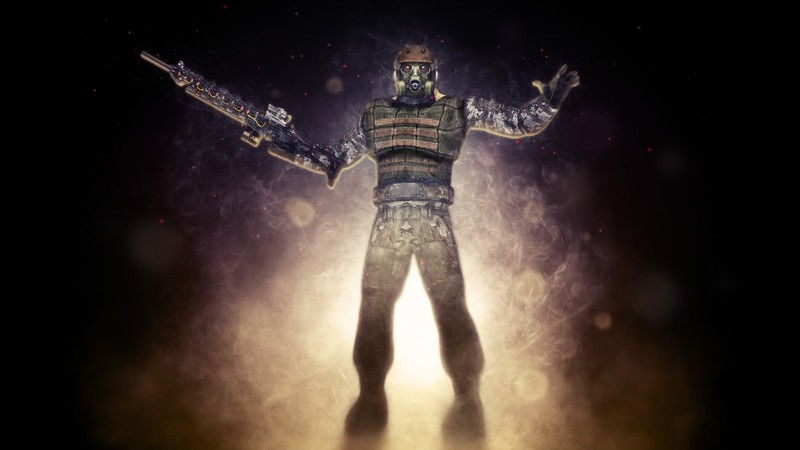 《潜行者：普里皮亚季的召唤》主题硬核壁纸 士兵武器与巨石艺术